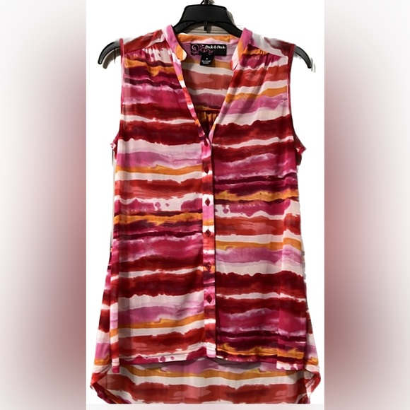 PECK & PECK Multicolor Sleeveless Tunic Top Sz S - Picture 1 of 11